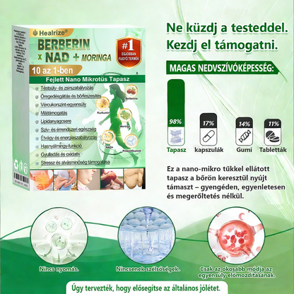Healrize® 🌷 Nano mikrotűs karcsúsító tapasz (Napi egyetlen tapasz, látható változás 28 nap alatt) ✅ Elhízás, szív- és érrendszeri panaszok, cukorbetegség, alvási apnoe, emésztőrendszeri egészség, ízületi problémák és egyéb panaszok esetén.