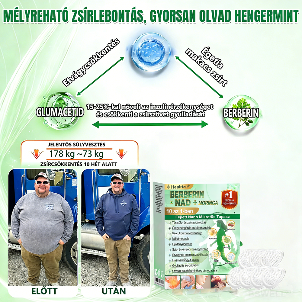 Healrize® 🌷 Nano mikrotűs karcsúsító tapasz (Napi egyetlen tapasz, látható változás 28 nap alatt) ✅ Elhízás, szív- és érrendszeri panaszok, cukorbetegség, alvási apnoe, emésztőrendszeri egészség, ízületi problémák és egyéb panaszok esetén.